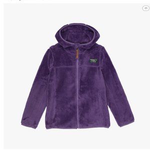 L.L.Bean  Fleece Hooded Jacket Kids L 14-16 Or Womens XSmall